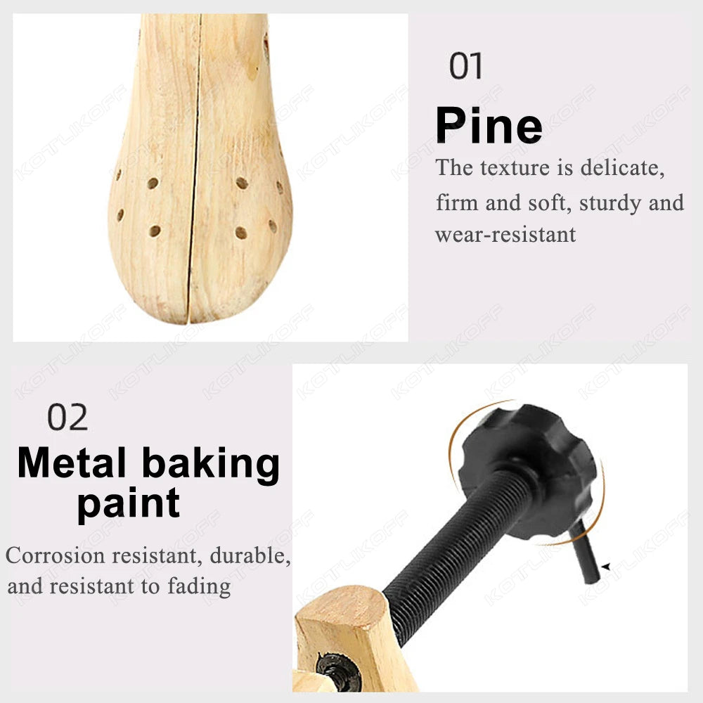 1/2PCS Set 34-46 EU Size  Wooden Shoe Trees Shaper Adjustable Shoe Stretcher Expander Men Women Unisex Length Width Shoes Extender Keeper Heels Footwear Accessories