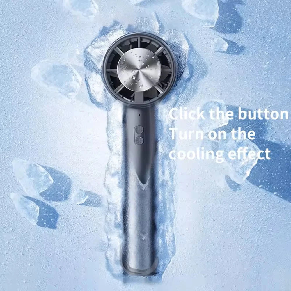 NEW Arrivals Powerful Portable Rechargeable Fan Macaron Color Cold Compress Handheld Fan Outdoor USB Mini Air Cooler Hand Fan With Hook