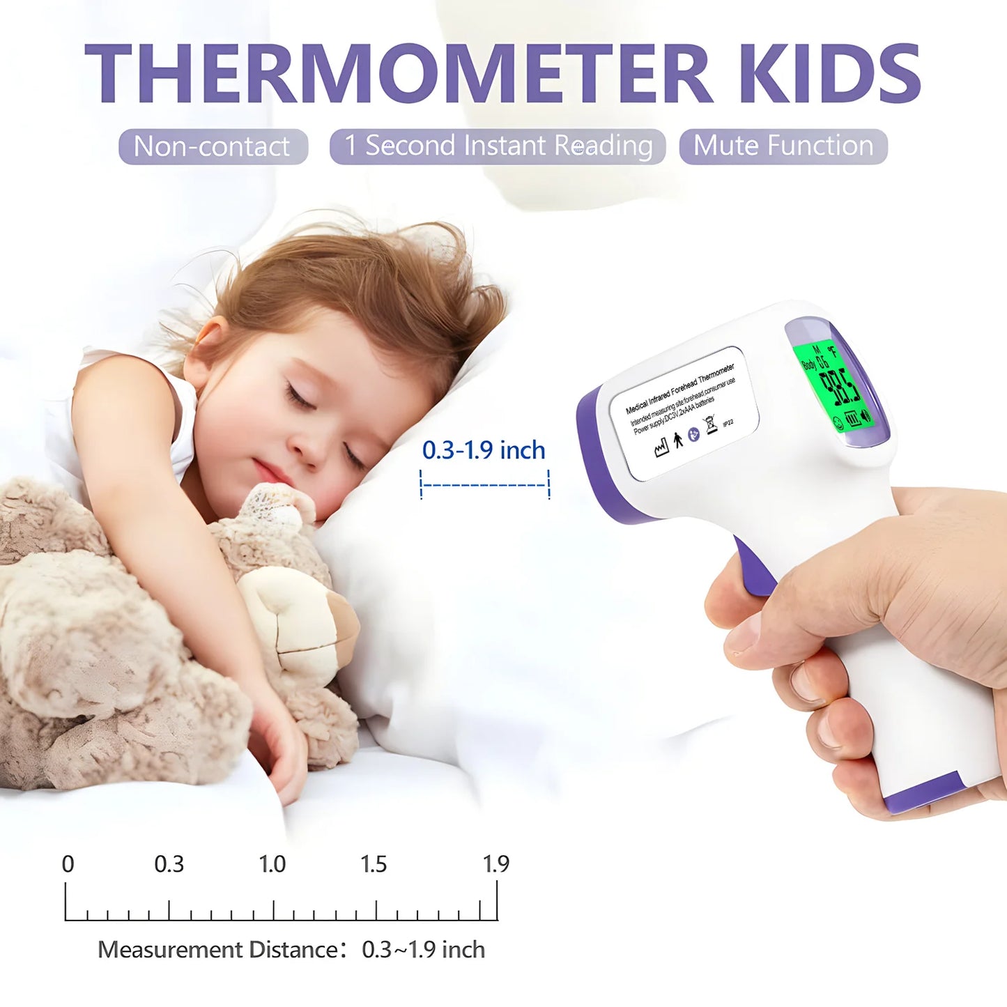 NEW Medical Fever Infrared Thermometer Digital Non-Contact Laser Thermometer Body Baby Adult Forehead Temperature Fever Measure Health Care Accessories