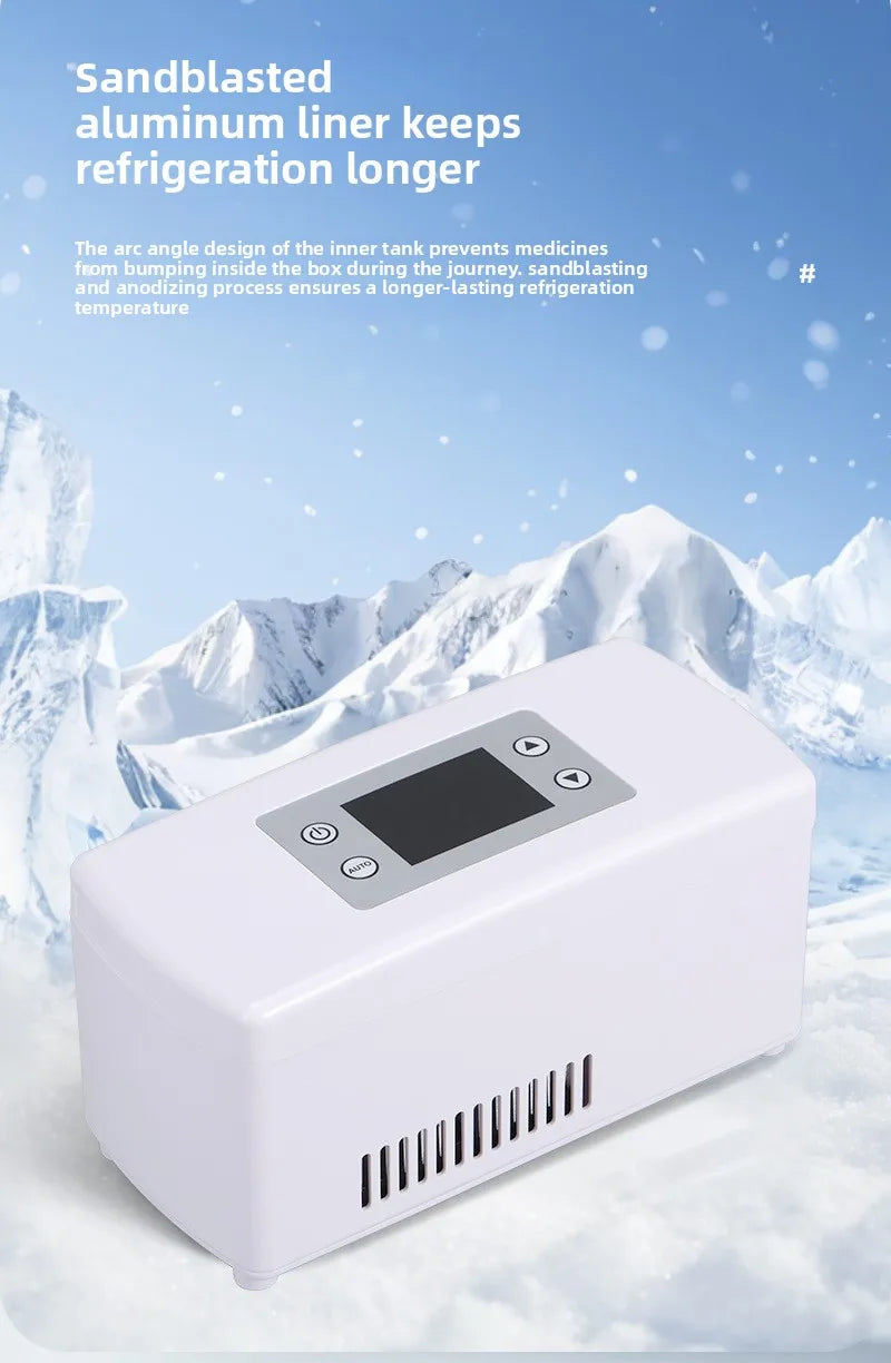 NEW Travel Portable Insulin Cooler Case + Batteries with Digital Temperature Control  for Home Outdoor Car Travel Medicine Refrigerator Pills Case Freezer Health Care Supplies