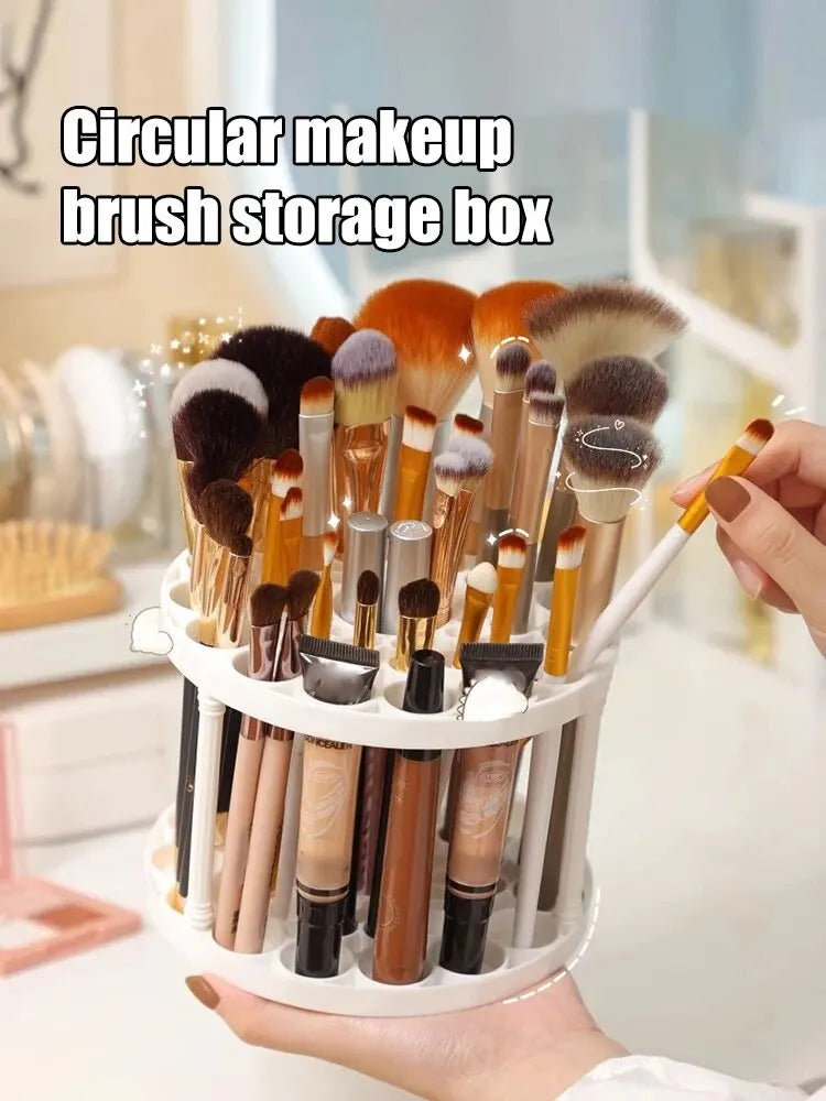 NEW Arrivals Make Up Brush Storage Rack Desktop Cosmetics Storage Rack Lipstick Makeup Brush Storage Dressing Table Sorting Storage Box Cosmetics Accessories