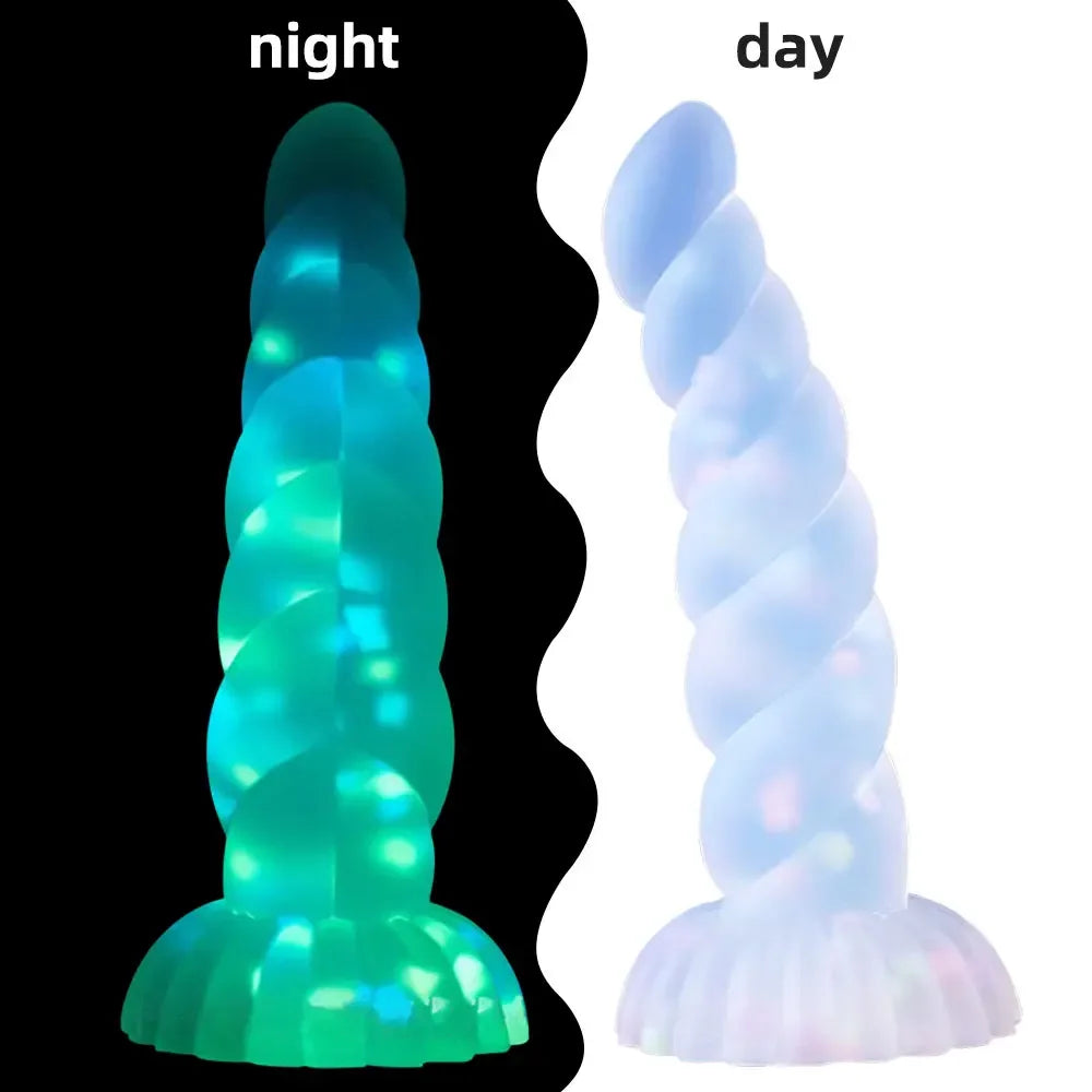 Adult Dark Glowing dildo for Woman Masturbate Color Jelly penis Sex Toys for women Big soft cock Light Erotic Dildo with Suction Cup