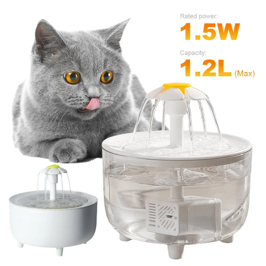 NEW Arrivals Pets Water Fountain Auto Filter USB Electric Mute Cat Drinker Bowl 1200mL Recirculate Filter Drinker for Cats Puppies Water Dispenser