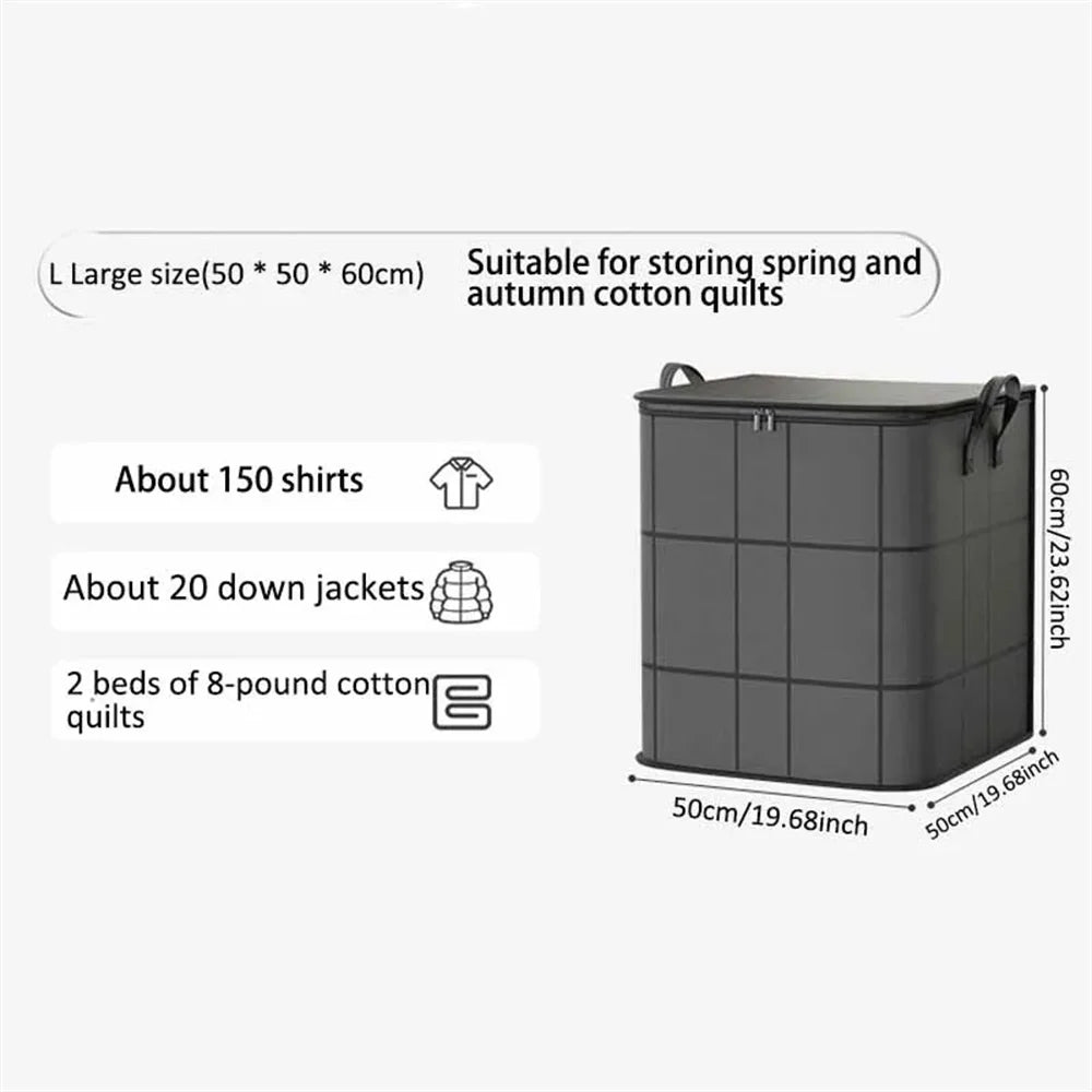 S/M/L/XL Thickened Large Capacity Travel Moving Packing Bags Wear-Resistant Foldable Storage Bag for Clothes And Quilts Non-Woven Fabric Organizer Box Bedroom Wardrobe ﻿Clothing Supplies