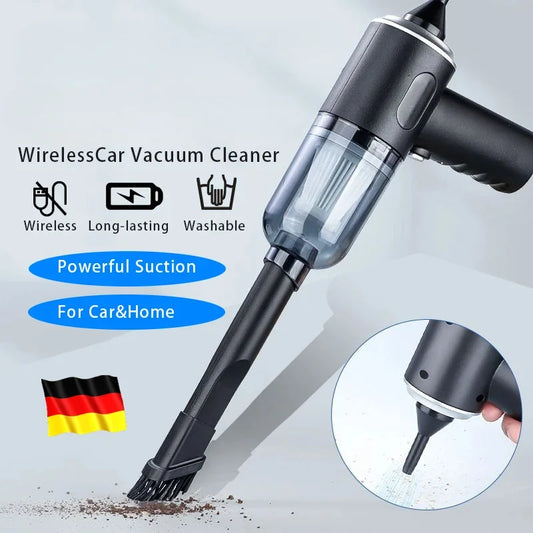 NEW Arrivals 9000PA Wireless Car Vacuum Cleaner USB Charging 1200mAh Portable Cleaning Appliance Mini Wet and Dry Vacuum Cleaner Household Car Cleaning Supplies
