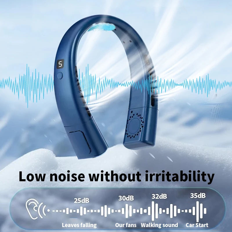 4 Colors Neck Powerful Fan, Neck Cooling Device, Strong Wind  Noiseless Quiet, Long Battery Life, Summer Cooling Must-Have Item