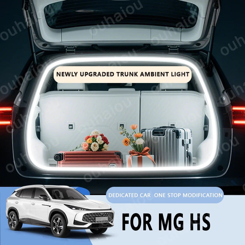 Full Set For MG HS Trunk Light Modification Light Atmosphere Lights White Warm White Rear Trunk LED Light Bar