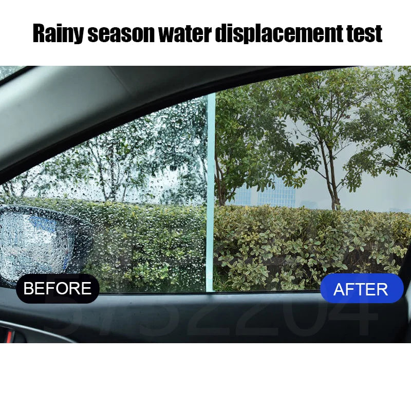 NEW 2 PCS Set Car Glass Defrost Anti-Rain Anti Iced  Water Spray Repellent Nano Coating Hydrophobic Waterproof Agent Oil Film Removing  Auto Glass Film Agent Car Accessories Cleaning Supplies