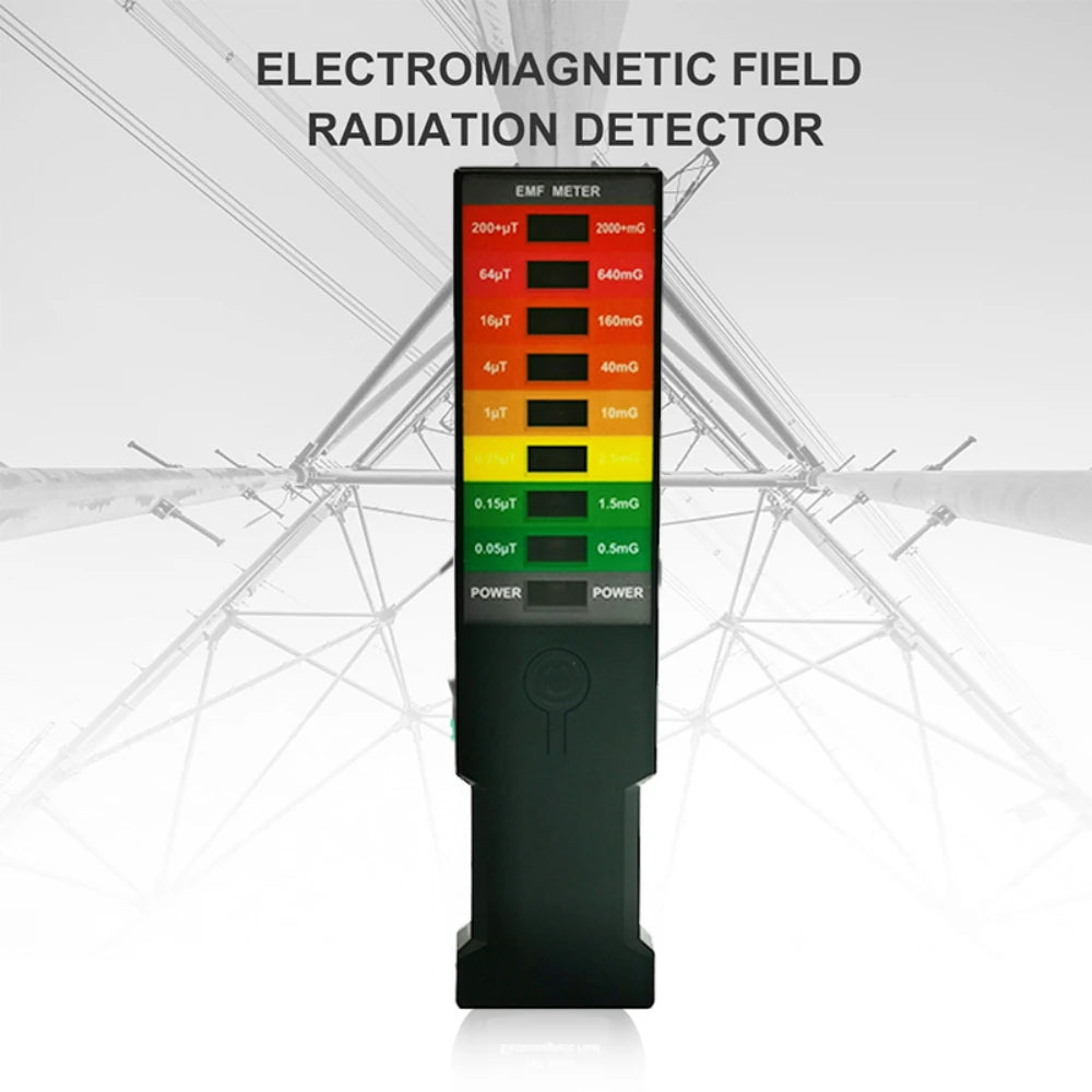 Paranormal EMF Spirit Searching/Calling  Portable Electromagnetic Field EMF Gauss Meter Ghost Hunting Detector Portable EMF Magnetic Field Detector 8 LED Gauss Meter