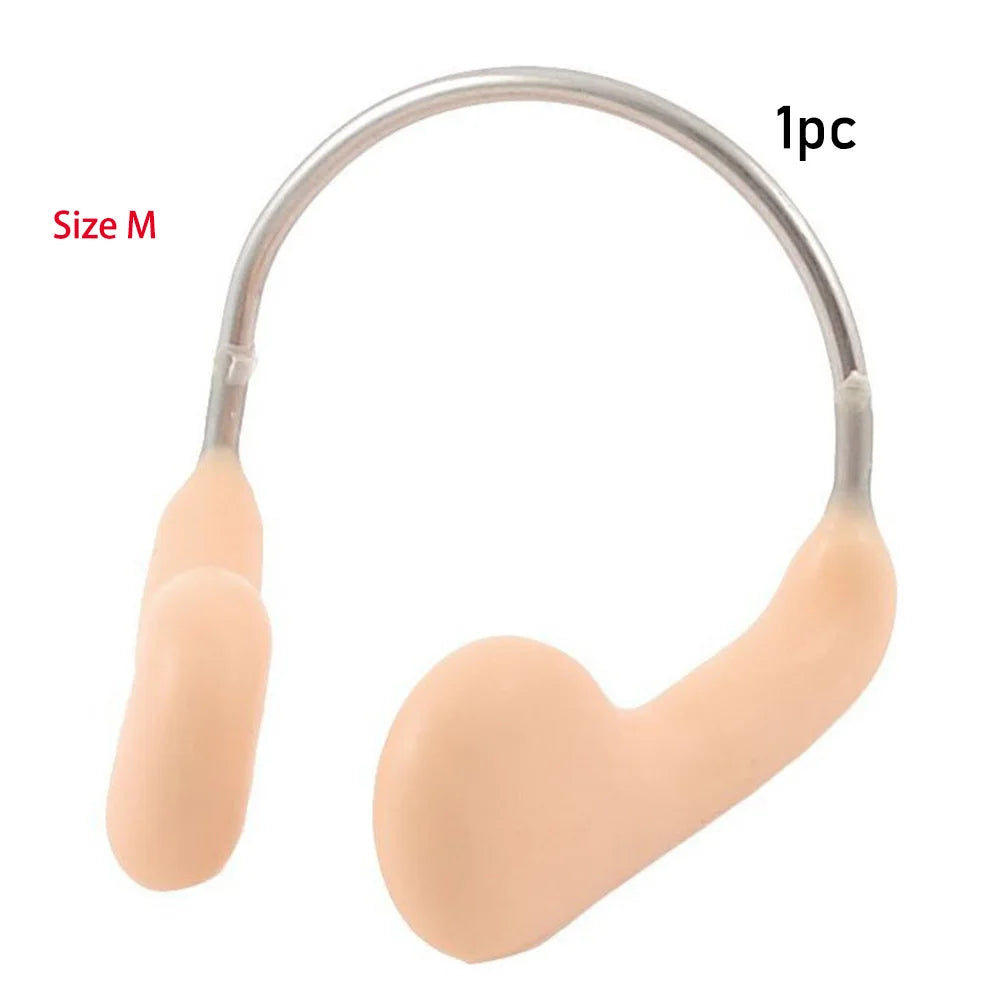 3 PCS Set S-M Size Durable No-Skid Soft Silicone Steel Wire Nose Clip for Women Men Swimming Diving Water Sports Set Swimming Nose Clip