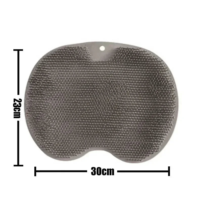 NEW Arrivals 5 Colors Back-Foot Wash Mat Silicone Sponge Body Brush in The Shower Reusable Wall Mounted Back Silicone Bath Foot Massage Pad Shower Home Supplies Bathroom Accessories