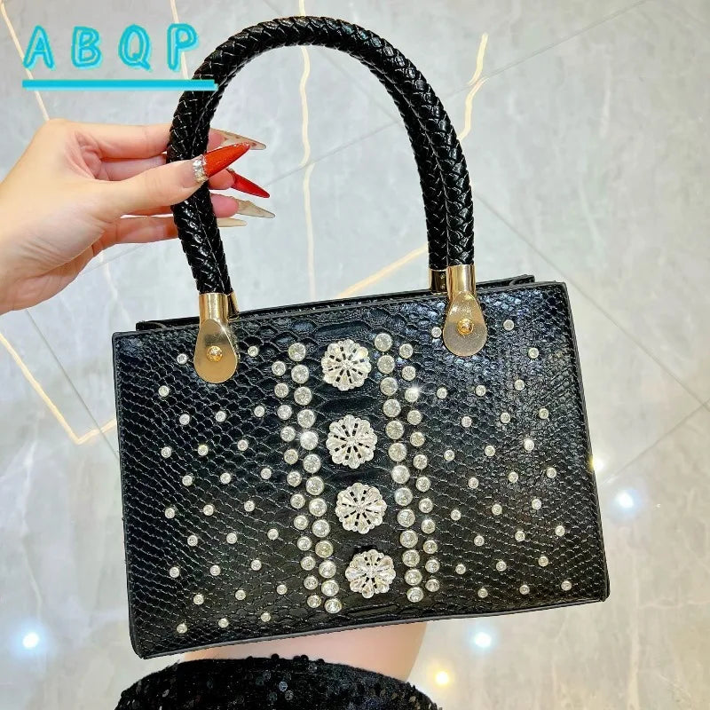 New Evening Wedding Party Women's Bag Luxury Brand Fashion Diamond-Encrusted Women's Handbag High-Quality Business Dinner Shoulder Crossbody Bags