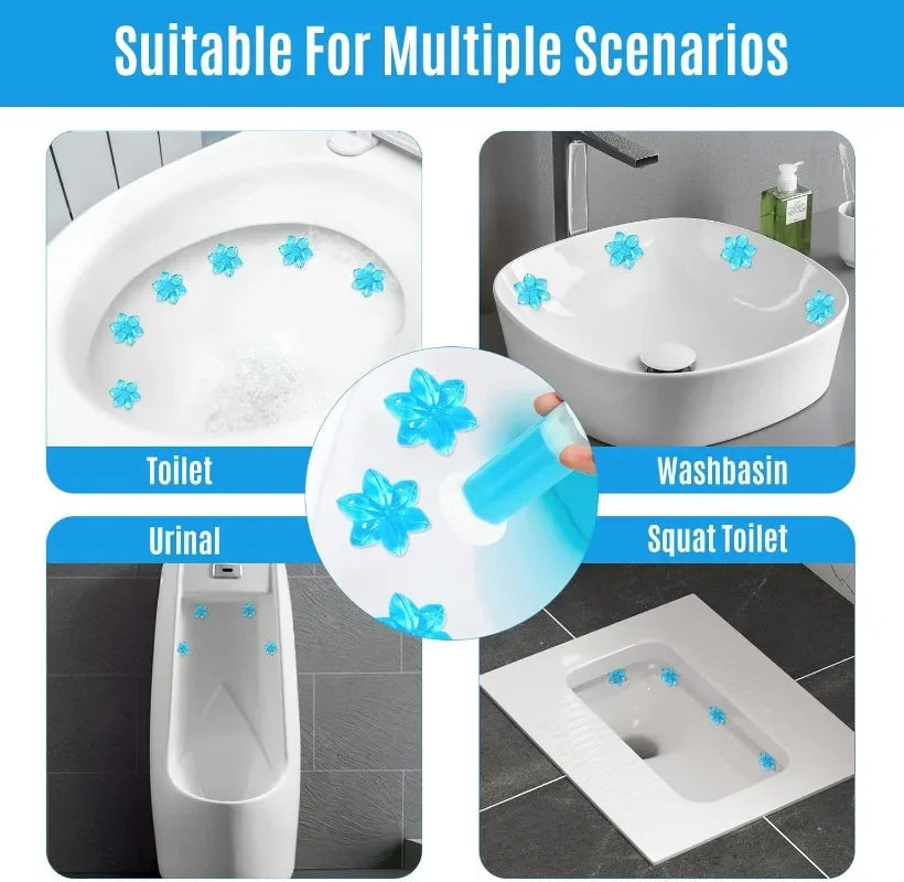 NEW 5PCS Toilet Cleaner Korean Gel Deodorant Toilet Gel Air Freshener Aromatic Flower Detergent Drain Kitchen Sink Bathroom Fragrance Household Cleaning Home Bathroom Cleaning Supplies