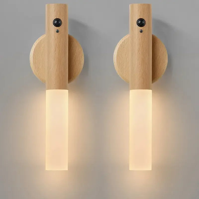 4 PCS Set Motion Sensor Night Lights Magnet Body Rechargeable LED Wireless Wall Lamp Portable Decor Indoor Torch Lighting for Bedroom