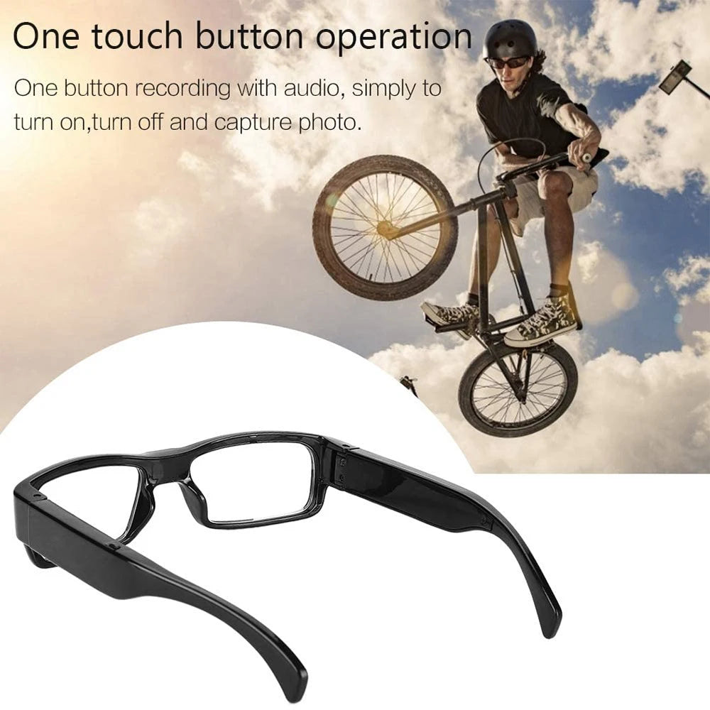 Eyeglasses Camera HD 1080p Camcorder Portable Wearable Mini Camcorder Action Camera for Filming HD Camcorder for Driving, Cycling