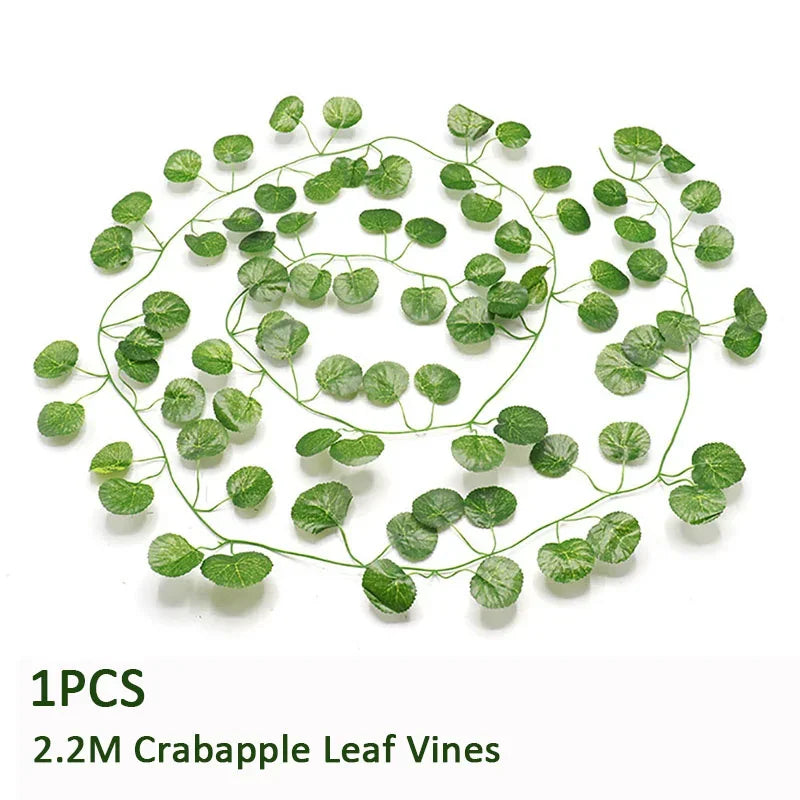 12-36 PCS Set Artificial Plants Ivy Leaf Garland Silk Green Leaves Fake Foliage Creeper Vine for Garden Balcony Home Decoration Fake Flowers