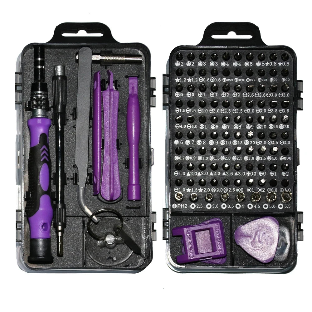 NEW Arrivals 117 in 1 Set 4 Colors Precision Screwdriver Set Professional Repair Hand Tool Kit with 98 Magnetic Drill Bits for Laptops iPhone Tablets Drone Mobile Phones PC Xbox PS4 Switch