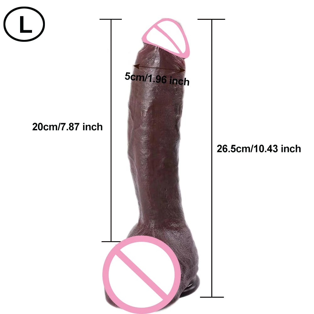 NEW Arrivals 27cm Super Long Realistic Black Dildo with Suction Cup Silicone Penis Anal Dildos Adults Sex Toys for Women Man Strap On Dick Vagina Stimulator