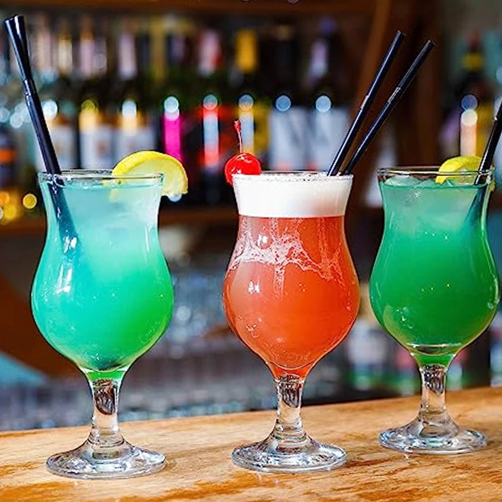 3000 PCS Set Multicolor Black Drinking Straws Cocktail Cola Bar Party Wedding Kitchen Beverage Straw Palette for Hotels Restaurants Pub Night Club