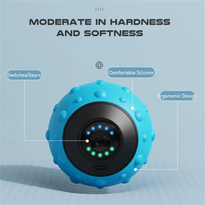 5 Speed High Intensity Vibrating Massage Ball For Muscle And Plantar Fasciitis Pain Relief Yoga Fitness Electric Massage Roller