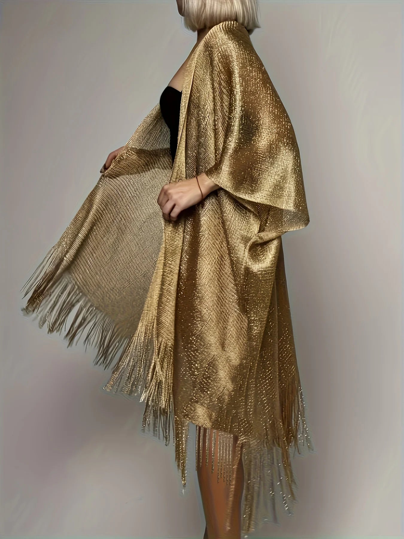 NEW Arrivals 5 Colors 160CMx50CM Sexy Fashion Banquet Sunscreen Shawl Gold Silver Shiny Scarves For Women Lace Tassel Party Evening Dress Scarf