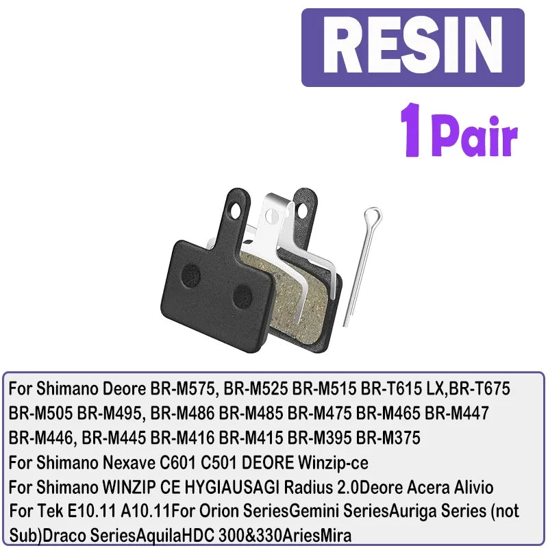 8 Pairs Set Bike Resin Disc Brake Pads - Wear-Resistant Hydraulic Brake Pads Compatible with SHIMANO B01S/B03S/B05S MTB Parts Bicycle Accessories Sport Tools