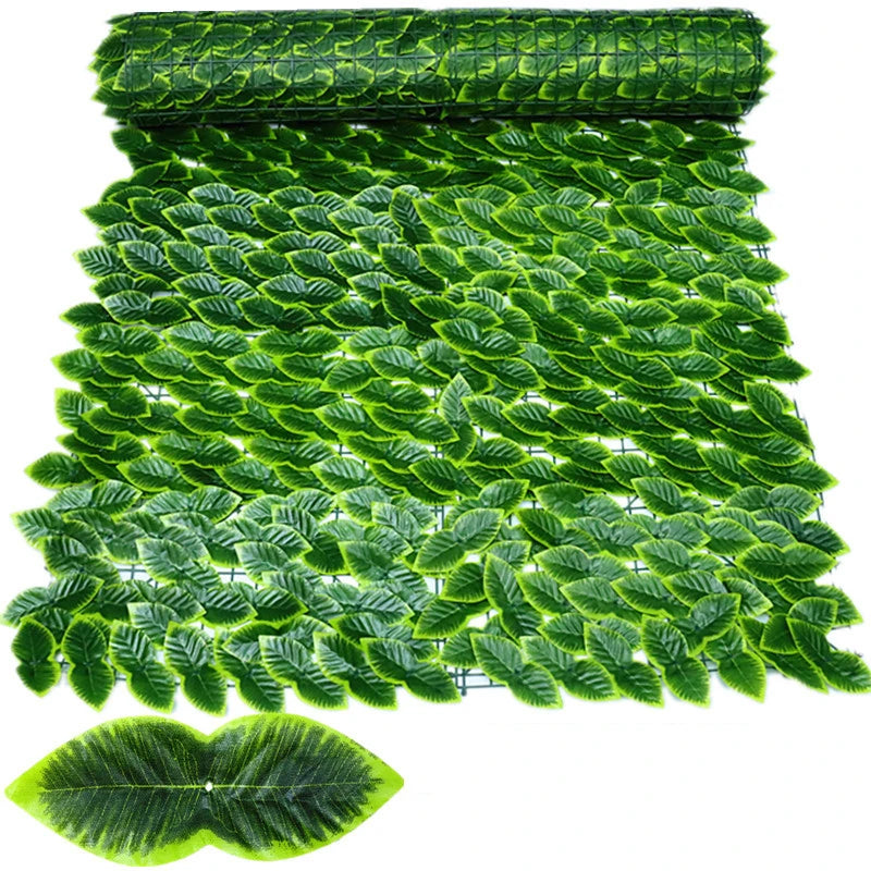 NEW Arrivals 50×500cm Leaf Fence Ivy Privacy Screen Balcony Privacy Garden Leaves Fence Artificial Hedge Apple Leaf Outdoor Fence Decoration Accessories Home Supplies