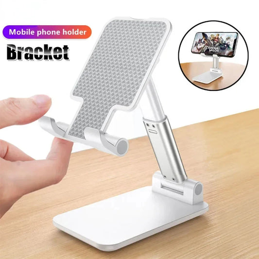 NEW Arrivals Black/White Color Desktop Mobile Phone Tablets Holder Stand For iPhone iPad Xiaomi Adjustable Desktops Tablet Holder Universal Table Mobile Phone Stand