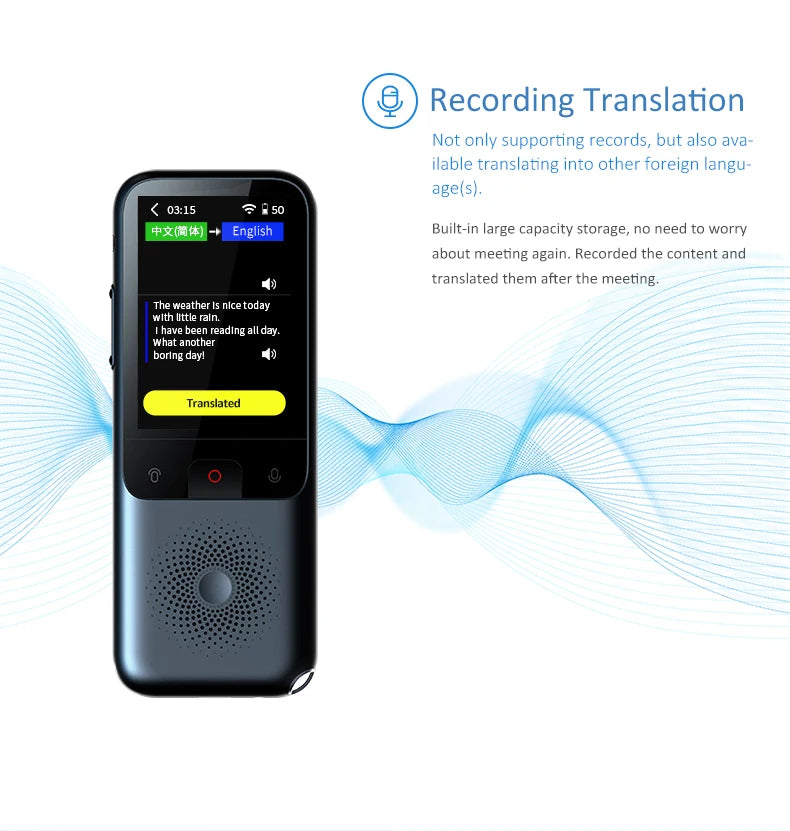 NEW!!!! T11 Portable Audio Translator 138 Language Smart Translator Offline In Real Time Smart Voice AI Voice Photo Translator