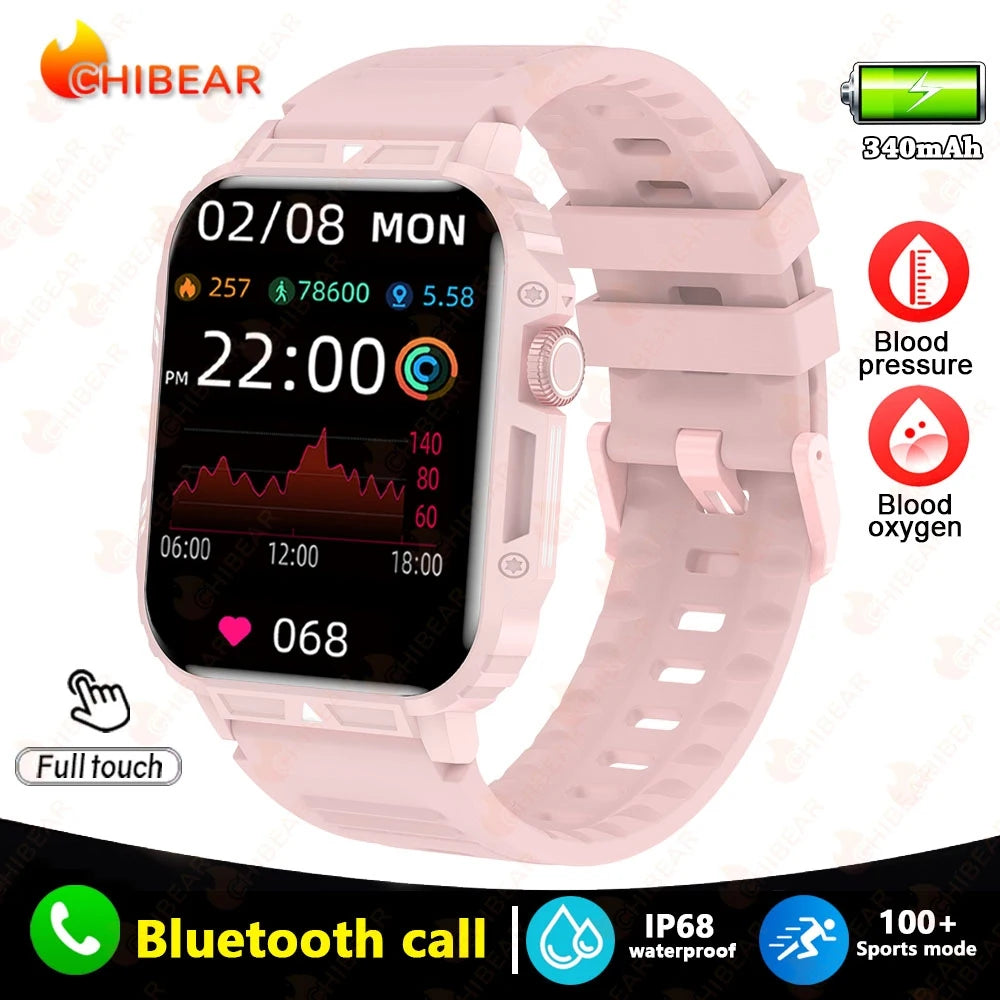 New Smart Watch Women Men AMOLED Full Touch Screen GPS Health Monitoring IP68 Waterproof Bluetooth Call Smart Watch For Android IOS