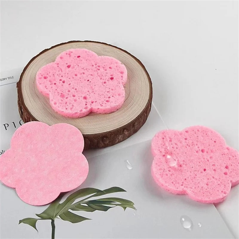NEW Arrivals 50/100 PCS Set Reusable Facial Sponges Pad Heart Shape Compressed Facial Natural Facial Cleansing Pads Exfoliating For Cleansing ﻿Women Cosmetic Accessories