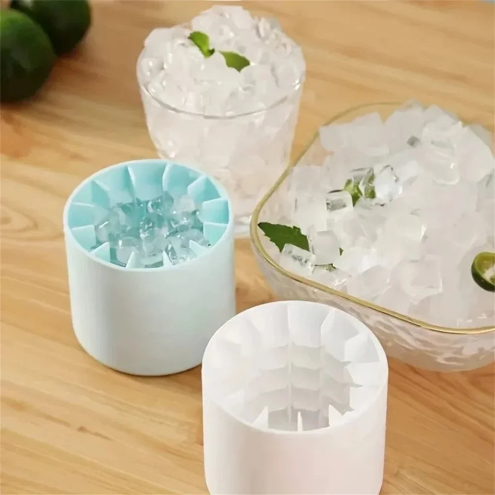 Silicone Ice Cube Mold Round Ice Bucket Summer Homemade DIY Refrigerator Freeze Ice Maker Creative Ice Cube Mold Barware Tools