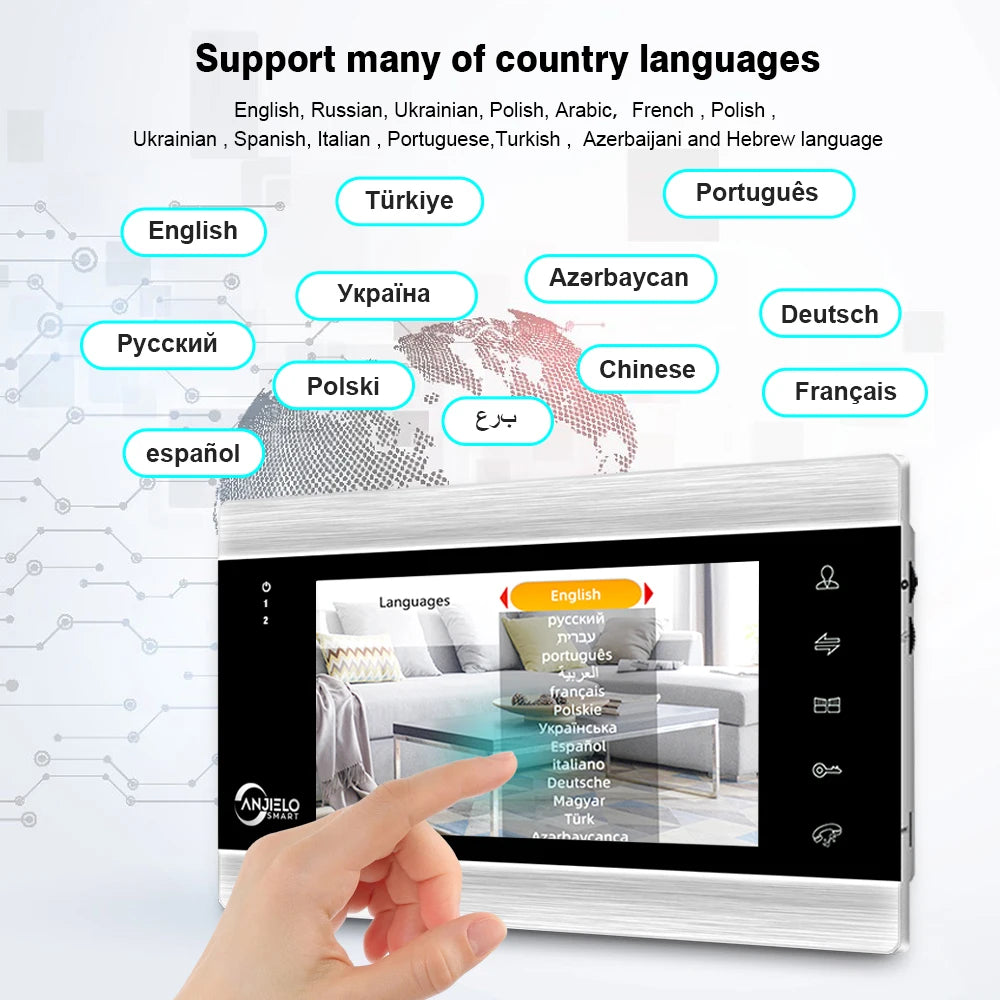 Multi-Family Building 7" WiFi TUYA Smart Video Intercom For Home Video Door Phone Doorbell Camera Villa Security System Apartment