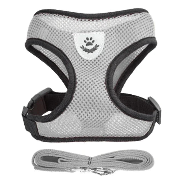 NEW Arrivals S-XL Size Cat Harness Vest Walking Lead Leash For Puppy Dogs Collar Adjustable Mesh Dog Harness For Small Medium Large Pet Accessories