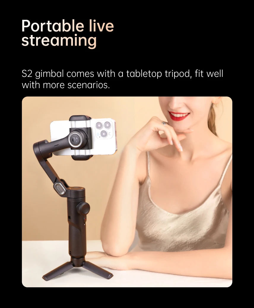 3-Axis Handheld Gimbal Stabilizer Smart XE for Smartphone for iPhone Android AI Face Tracking TikTok Vlog Live Streaming