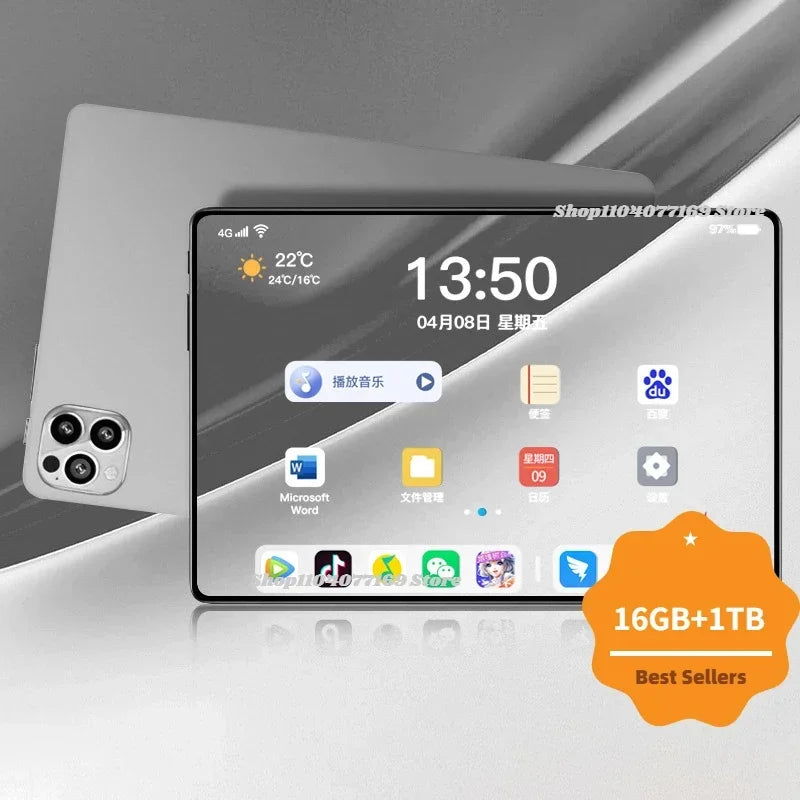 NEW Arrivals 2025 Tablet Android 14.0 Brand New 11.6 Inch 16GB RAM 1TB ROM Tablet 16MP 32MP 20000mAh 10Core WIFI Bluetooth Network Tablet PC Electronics Accessories Products