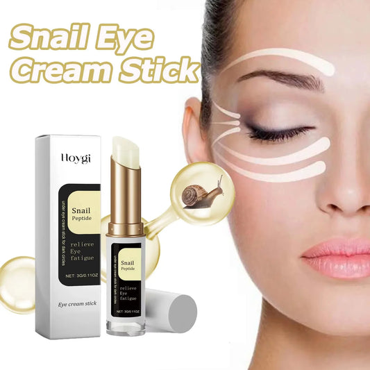 NEW Arrivals Snail Eye Cream Stick Collagen Fade Fine Lines Wrinkle Lightening Dark Circles Firming Eye Bags Puffiness Moisturizing Eye Cream Women Ladies Cosmetic Supplies