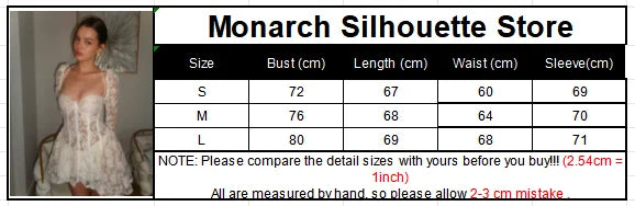 3 Different Types Elegant Patchwork Lace Short Dress Women Chic Full Sleeves See Through A-Line Slim Hollow Out Sling Dresses Lady Evening Party Wedding Guest Night Clubwear Prom New Arrivals