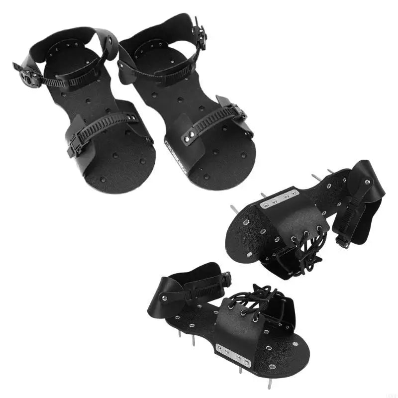 Multipurpose Easy Strap System Aerator Garden Shoes Lock In Place For Safe Stable Lawn Ventilation Compacted Soil Penetration Farm Home Gardening Accessories