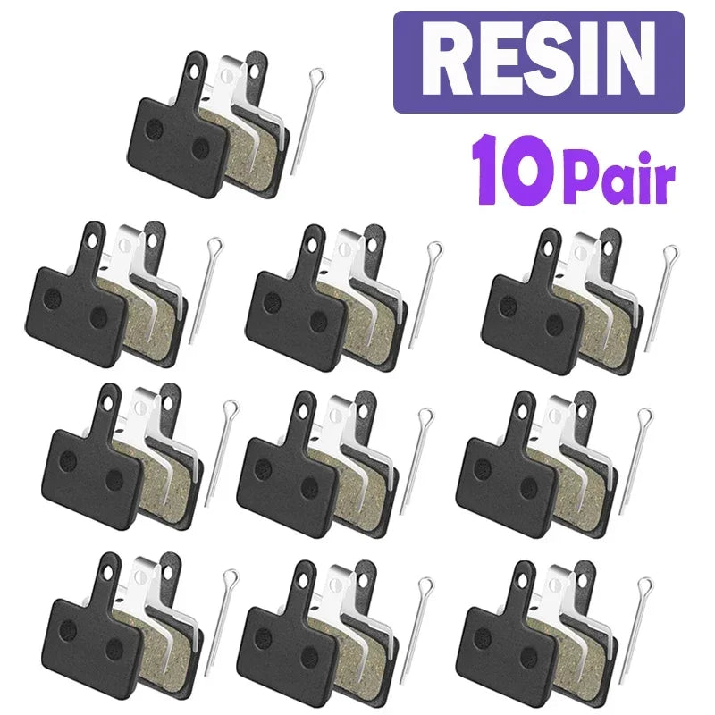 8 Pairs Set Bike Resin Disc Brake Pads - Wear-Resistant Hydraulic Brake Pads Compatible with SHIMANO B01S/B03S/B05S MTB Parts Bicycle Accessories Sport Tools