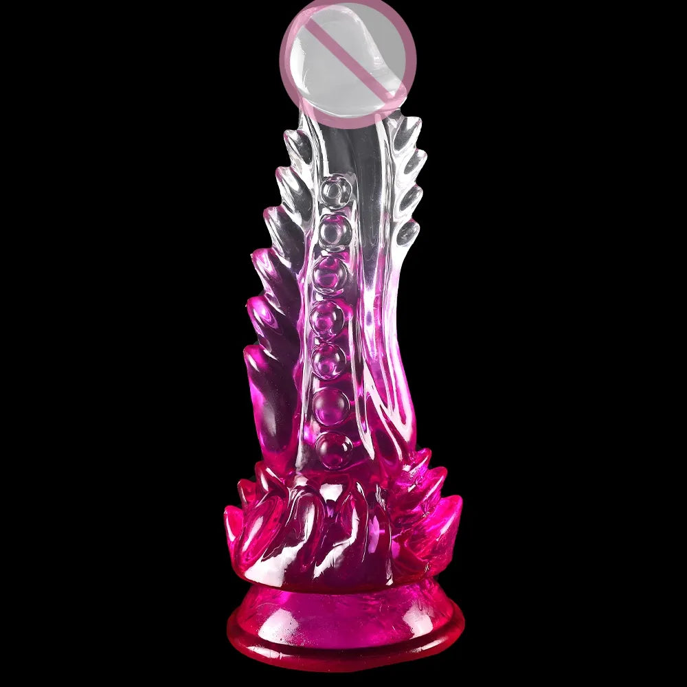 Crystal Jelly Huge spike Dildo Realistic Penis Anal Butt Plug Sexy Toys For Couples Vagina Anal Massage Women's Dildos  sex tool