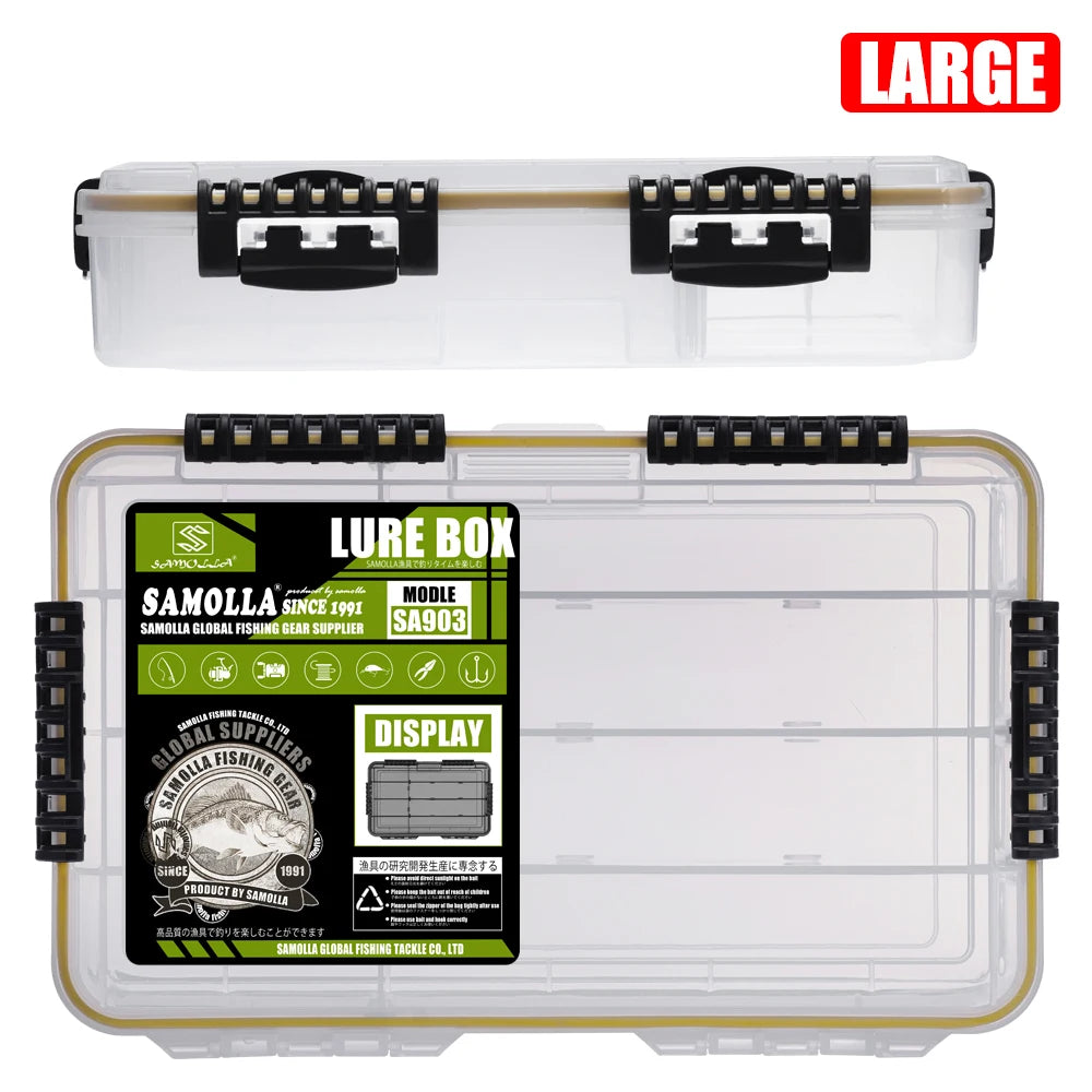 New Large Waterproof Fishing Tackle Box, Fish Hook Fishing Lure Bait Storage Organizer Case Portable Fishing Gear Accessories