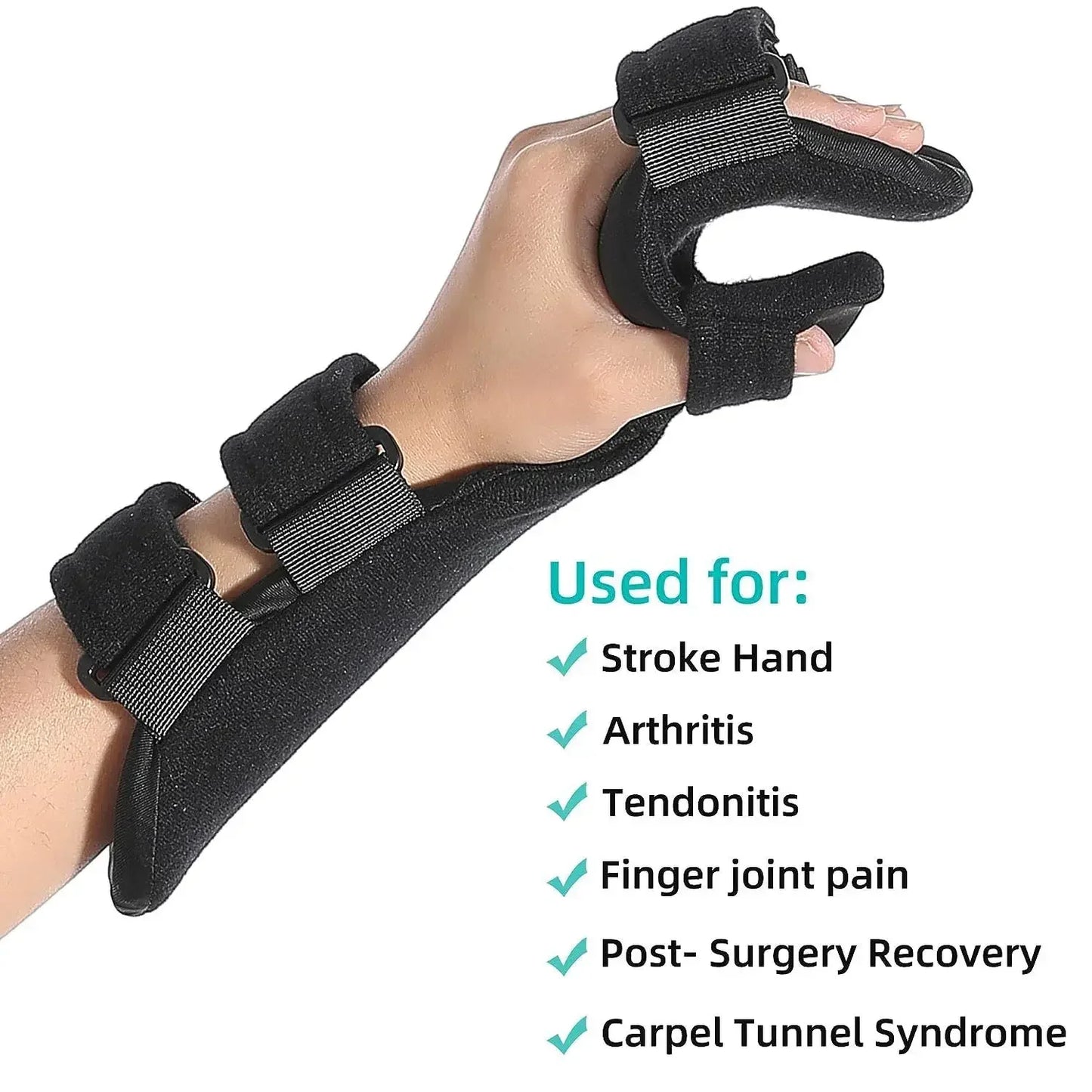 Stroke Hand Brace Support Adjustable Finger Night Hand Splint Support Orthopedic Wrist Rest Arthritis Tendonitis Rehabilitation Belt Medical Accessories
