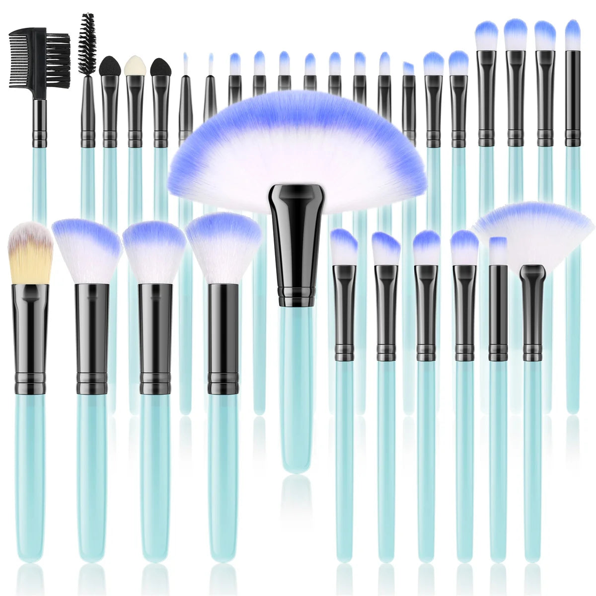 32 PCS Set 27 Colors  Professional Makeup Brush Set Cosmetic Tools for Powder Eye Shadow Foundation Blush Blending Beauty Makeup Brush Kit for Makeup Starters Women Cosmetic Tool Sets
