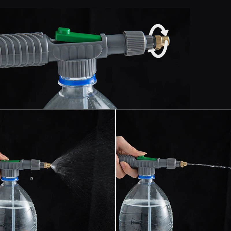 NEW Arrivals High Pressure Air Pump Manual Sprayer Adjustable Drink Bottle Spray Head Nozzle Garden Plants Flowers Watering Tool Sprayer Agriculture Tools Gardening Supplies