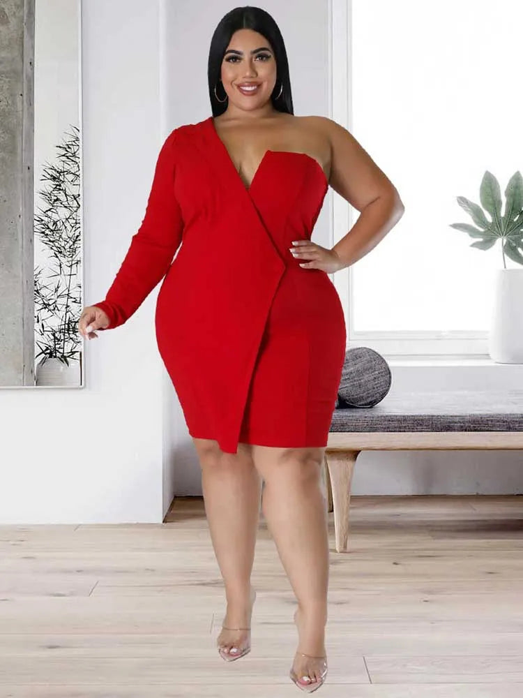 NEW Arrivals XL-4XL UK Plus Size Black-Red-White Evening Party Dresses From Large David Ladies Elegant Chic Dress Short Sexy Dress Chubby Women Clothing Wedding Guest Spring Summer Dress