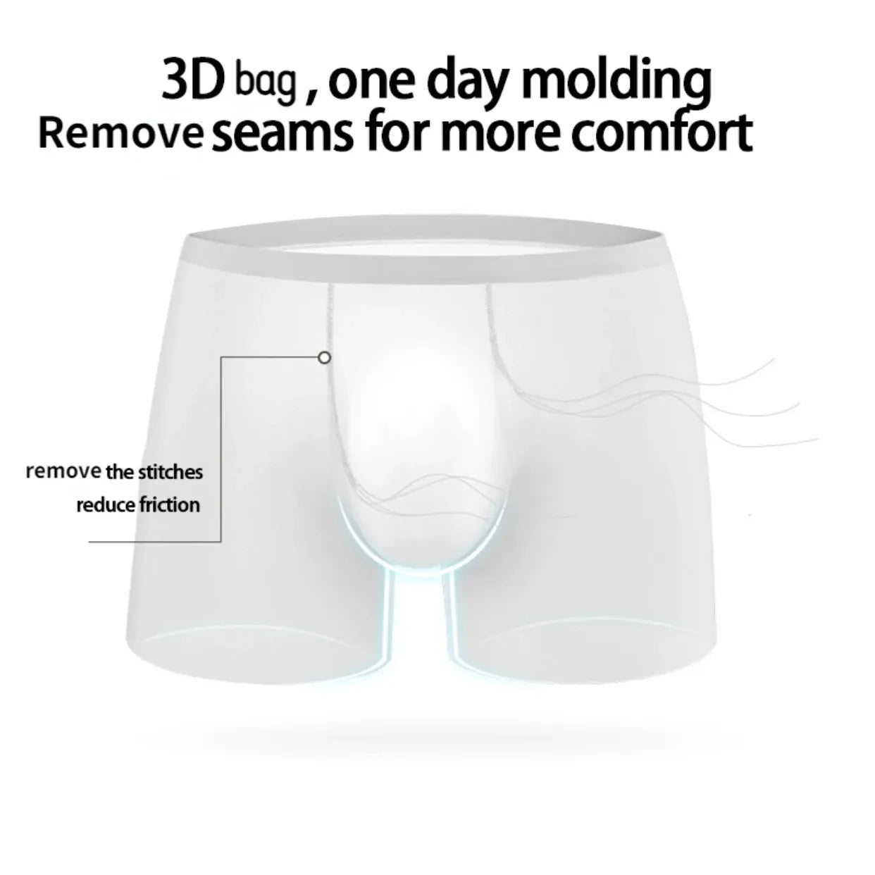 1pc Mens Boxers Shorts Ice Silk Men Panties Seamless Sexy Underwear Man Underpants Panties Male Antibacterial Breathable Briefs