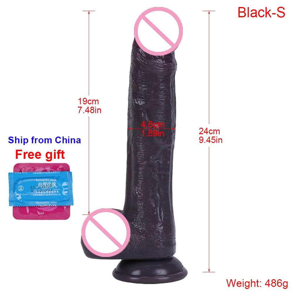 Realistic Dildo With Suction Cup Huge Black Adults Sex Toys For Woman Men Soft Dick Big Penis Anal Plug Vagina Erotic Sexy Shop