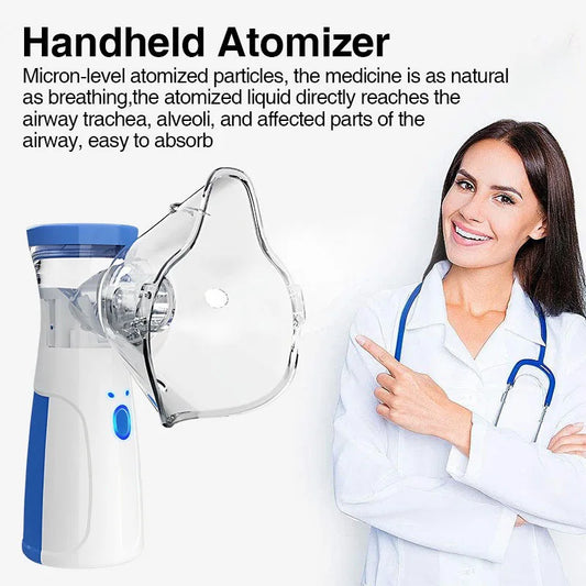 NEW Handheld Portable Auto Clean Inhale Nebulizer Mesh Atomizer Silent Inhaler Nebuliser Inhalator for Adult Kids Medical Accessories Products Health Care Supplies