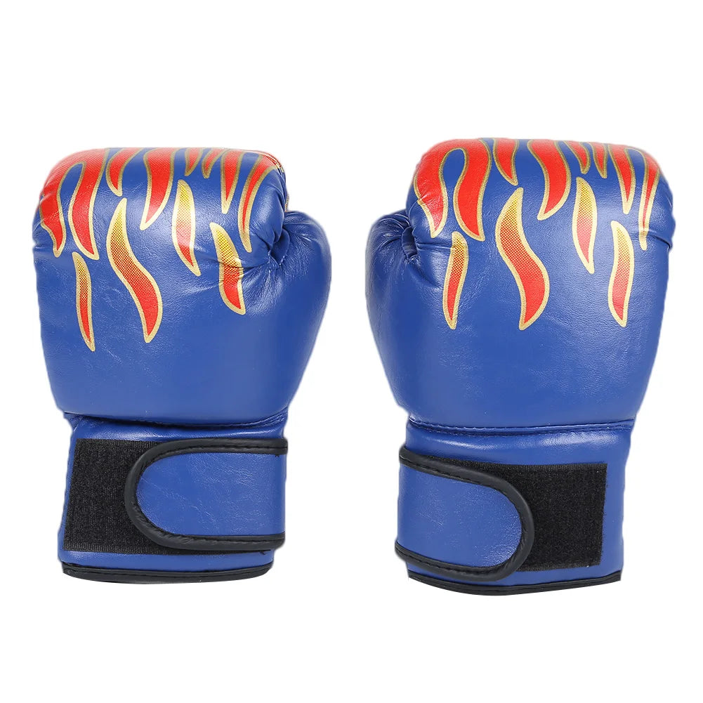 2 PCS Set 8oz Kids Boxing Gloves PU Leather Muay Thai Mitts Breathable Fighting Mitts Taekwondo Mitts for Boys Girls Youth Kick Boxing Practice Training Exercise Children Sports Accessories
